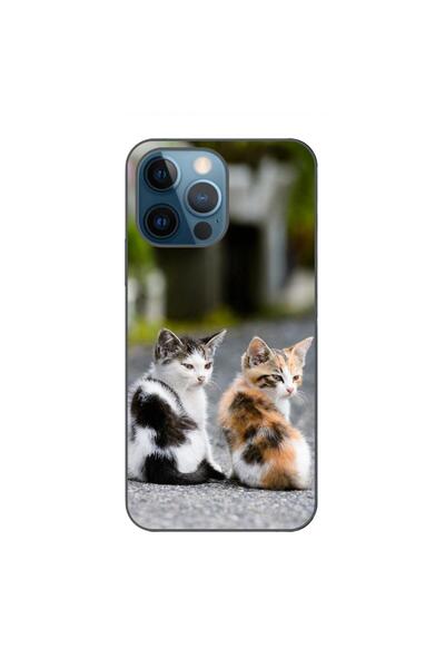 OEM Калъф, съвместим с Apple iPhone 12 Pro, силиконов гел TPU, с шарка на кот...