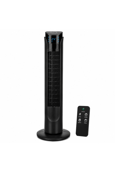 zola Fan with remote control, 45W, 70° oscillation, 3 modes, 12h timer, LED d...