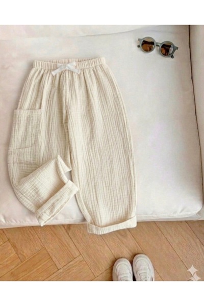 FLOWER BABY Double Layer Muslin Baby Children's Bottom Pants