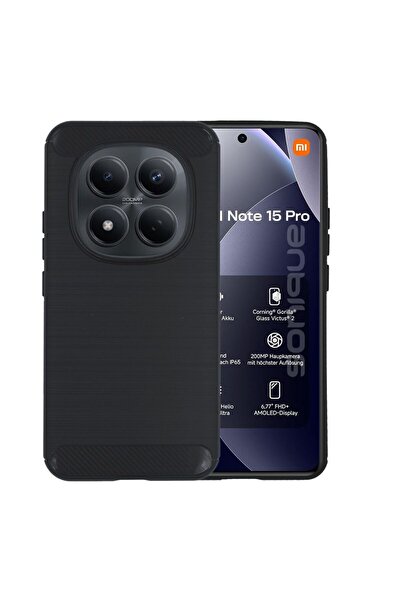 Sonique Θήκη Σιλικόνης Carbon Brushed Xiaomi Redmi Note 15 Pro 4G Μαύρο