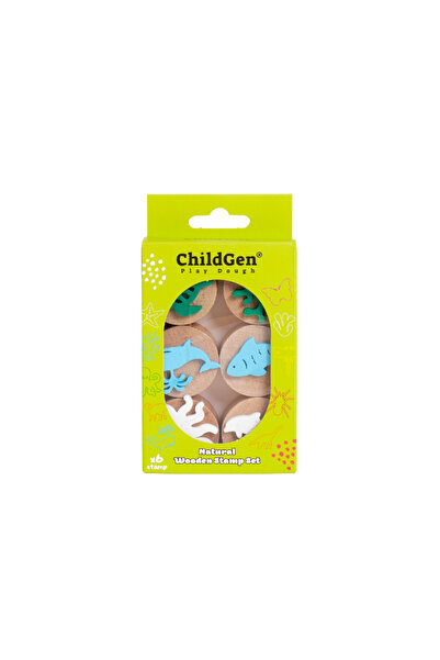 ChildGen "WOODEN STAMP SEA CREATURES SET 6 PCS STAMP"