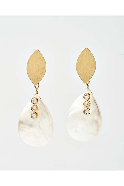 THE GEM STORIES JEWELRY Κρεμαστά σκουλαρίκια από φίλντισι