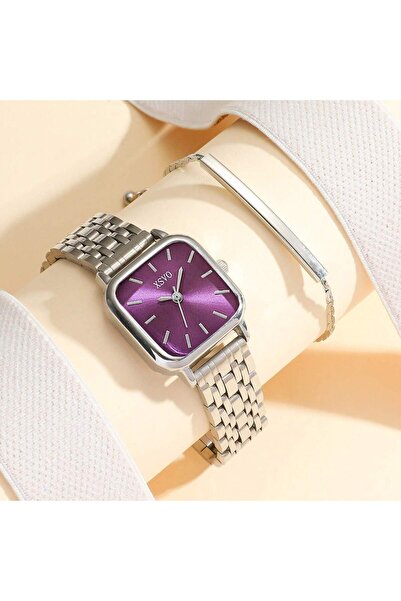 ORVILLA 2Pcs Set Women's High Quality Stainless Steel Simple Watch Casual Wea...
