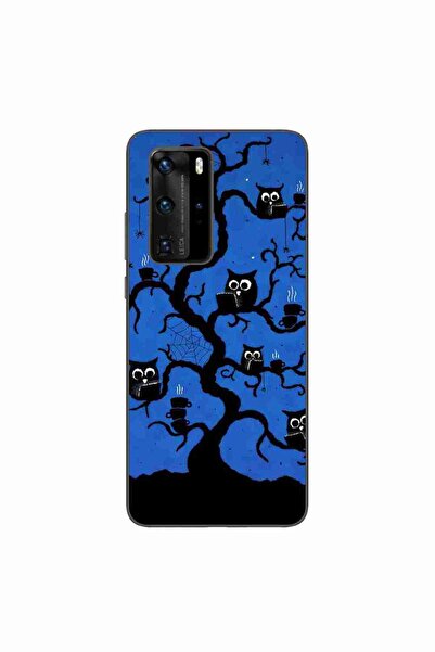 OEM Husa compatibila cu Huawei P40 Pro Silicon Gel Tpu Model Halloween Tree Owls
