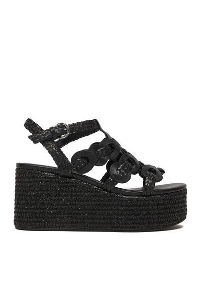 BADURA Sandale de damă negre