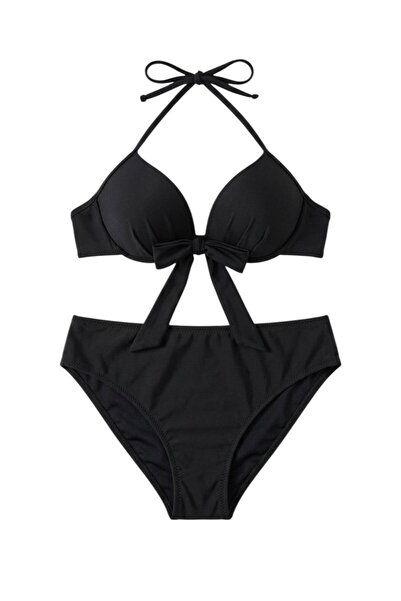 FORUM hafif dolgulu fiyonklu boyundan bağlamalı bikini takımı