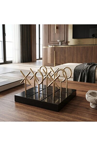 Vi Markets A luxurious Tic-Tac-Toe game featuring a sleek black base and gold...