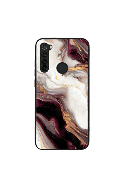 Sonique Θήκη Marble Series για Xiaomi Redmi Note 8 / Redmi Note 8 2021 Μπορντώ