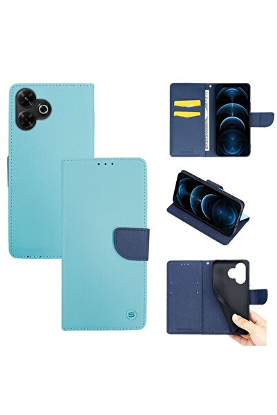 Sonique Θήκη Πορτοφόλι Trend Wallet Xiaomi Redmi 13 4G / Poco M6 4G Σιέλ / Σκ...