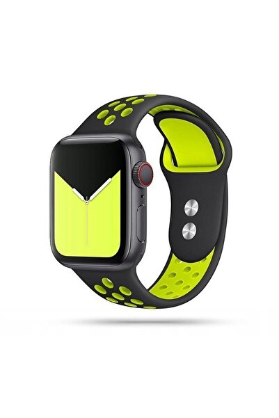 OEM Λουράκι Σιλικόνης SoftBand Apple Watch (42/44/45/49MM) Μαύρο / Πράσινο
