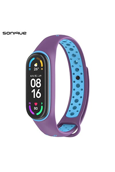Sonique Λουράκι Σιλικόνης Sport για Xiaomi Mi Band 7 Μωβ / Γαλάζιο