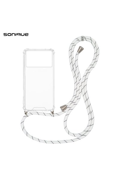 Sonique Θήκη Σιλικόνης με Κορδόνι Armor Clear Xiaomi Poco F6 Pro 5G Rainbow Λ...