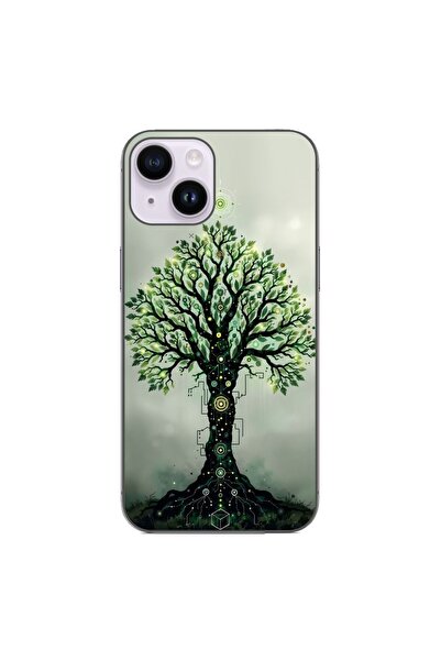 OEM Husa compatibila cu Apple iPhone 14 Silicon Gel Tpu Model Mystical Tree