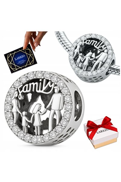 Larezo Pandantiv tip charm pentru brățări modulare, argint 925, model Familie...