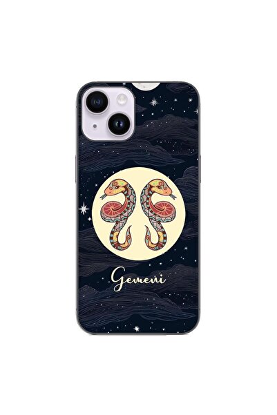 OEM Θήκη συμβατή με Apple iPhone 15 Σιλικόνης Gel TPU με σχέδιο Ωροσκόπιο Δίδυμα