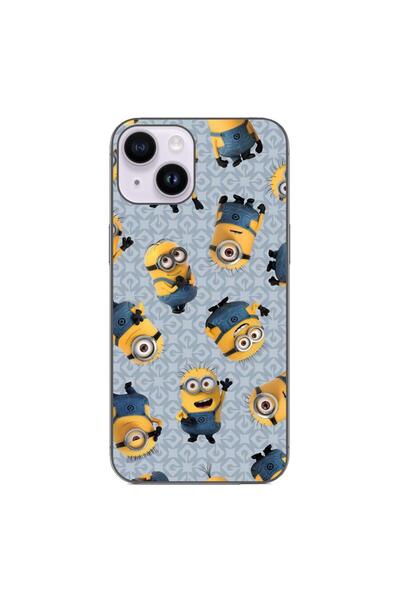 OEM Husa compatibila cu Apple iPhone 15 Silicon Gel Tpu Model Pattern Minioni