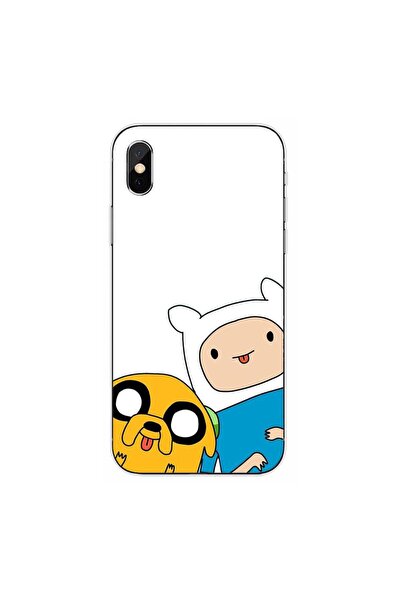 OEM Husa compatibila cu Apple iPhone X Silicon Gel Tpu Model Finn and Jake To...