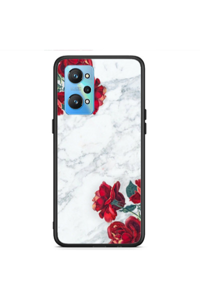 Other Realme Gt Neo 2 red roses marble Black Glossy Θήκη