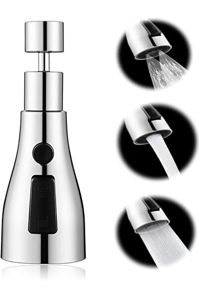 The Bros Kitchen Tap Spray Head - 360° Swivel Spout, 3 Modes, Replacement Bub...