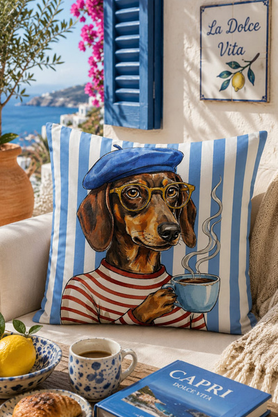 Bertille Home Pop Art Serisi Çift Tarafı Dijital Baskılı Kırlent Kılıfı