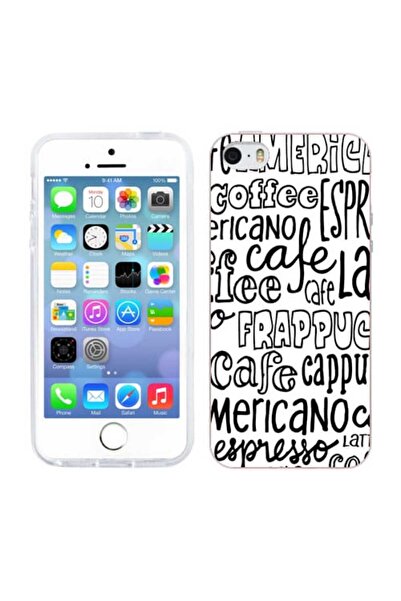 OEM Husa compatibila cu Apple iPhone 5S, iPhone 5 Silicon Gel Tpu Model Coffe...