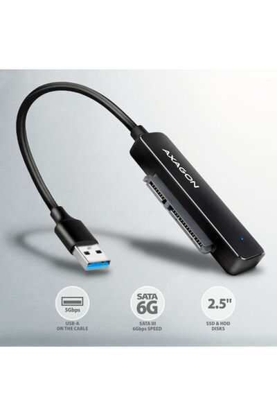 Axagon Αχαγκόν Αντσά-φρ2α USB3.2 Gen1 SATA 6G 2.5 " ΗDD SSD Φαστρότ2 Αντάρτερ