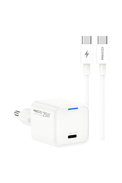 Recci RC106E GaN PD25W Φορτιστής USB-C με Καλώδιο Δεδομένων Γρήγορης Φόρτισης...