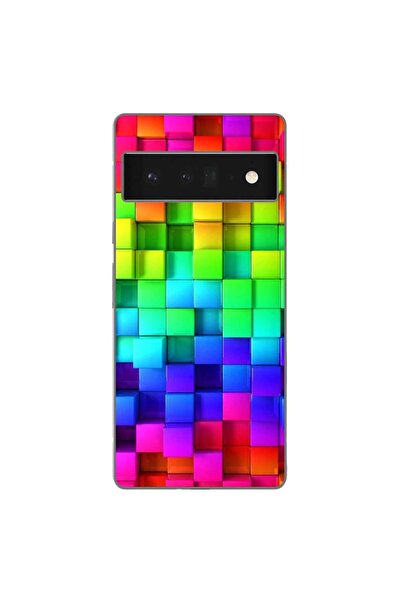 OEM Husa compatibila cu Google Pixel 6 Pro Silicon Gel Tpu Model Colorful Cubes