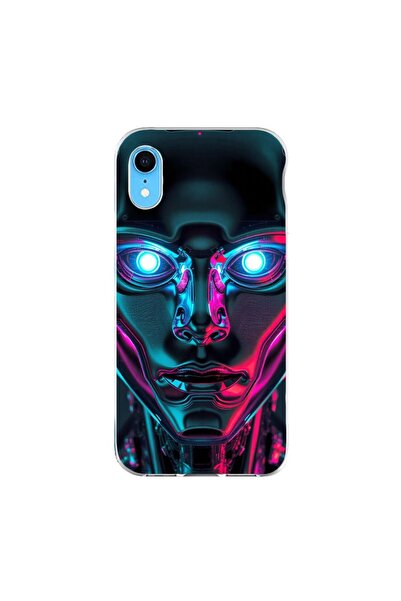 OEM Husa compatibila cu Apple iPhone XR Silicon Gel Tpu Model Chrome Humanoid