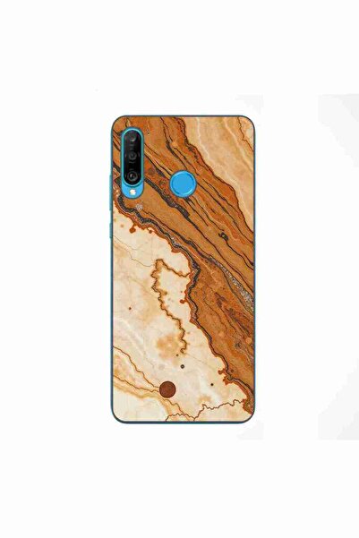 OEM Husa compatibila cu Huawei P30 Lite Silicon Gel Tpu Model Caramel Marble ...