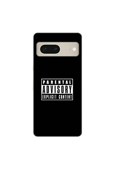 OEM Husa compatibila cu Google Pixel 7 Silicon Gel Tpu Model Parental Advisory
