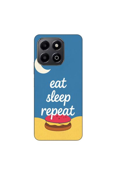 OEM Husa compatibila cu Honor X6b Silicon Gel Tpu Model Eat Sleep Repeat