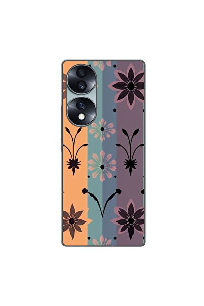 OEM Husa compatibila cu Honor 70 Silicon Gel Tpu Model Vintage Decal Flower