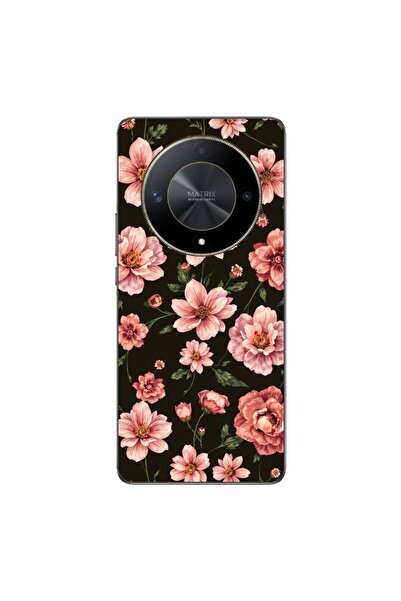 OEM Θήκη συμβατή με Honor Magic6 Lite από σιλικόνη gel TPU με σχέδιο ροζ ανοι...