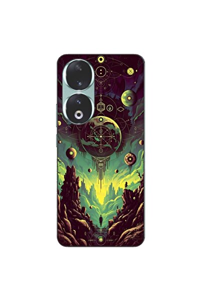 OEM Husa compatibila cu Honor 90 5G Silicon Gel Tpu Model Mystical Planet