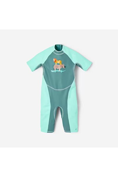 Decathlon Çocuk UV Korumalı Shorty - Yeşil - Desenli - Kloupi