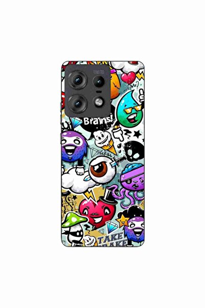 OEM Husa compatibila cu Motorola Edge 50 Pro Silicon Gel Tpu Model Pop Art Gr...