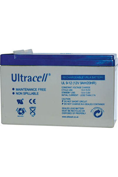 Ultracell Μπαταρία UPS UL9-12 με χωρητικότητα 9Ah και τάση 12V, 1 τεμάχιο