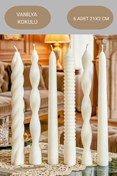AKLIMDASIN İtalyan Burgulu Mum Şamdan Mumu Spiral Burgulu Mum Bubble Şekilli ...