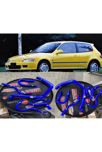 X POWER TUNİNG HONDA CİVİC 1992-1995 D15-D16 SAMCO MAVİ RADYATÖR HORTUM SETİ