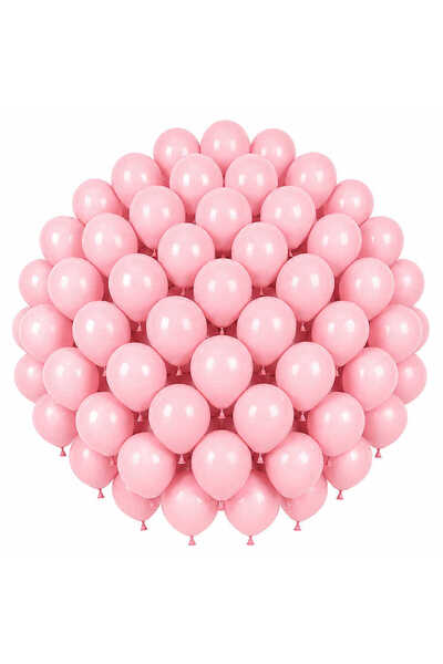 BeySüS Pink Color Latex Macaron Balloons (30 cm) - 50 Pieces