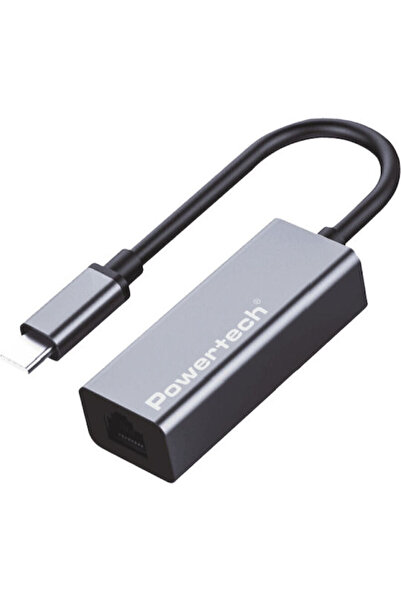 POWERTECH PT-1455 Προσαρμογέας Δικτύου USB-C με Ενσύρματη Σύνδεση Gigabit Eth...