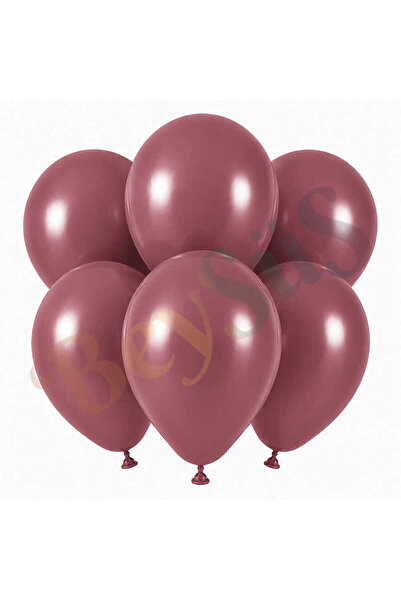 BeySüS Rosewood Color Latex Retro Balloons (30 cm) - 6 Pieces