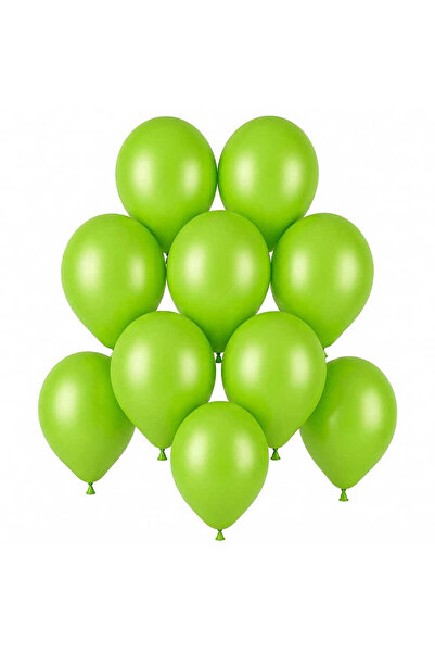 BeySüS Light Green Color Latex Pastel Balloon (13 cm) - 10 Pieces