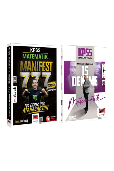Yargı Yayınları KPSS 2026 İlyas Güneş Matematik Manifest 777 Soruda Tekrar+ D...