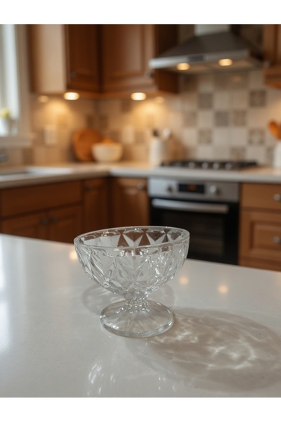UMAY HOME كوب قهوة زجاجي منقوش مع صحن