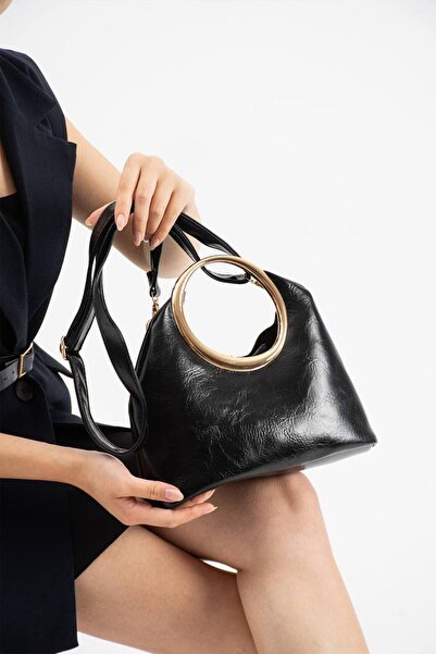 Çanta Trend Women's Hand Bag with Metal Accessories (Boy 14 En 26)