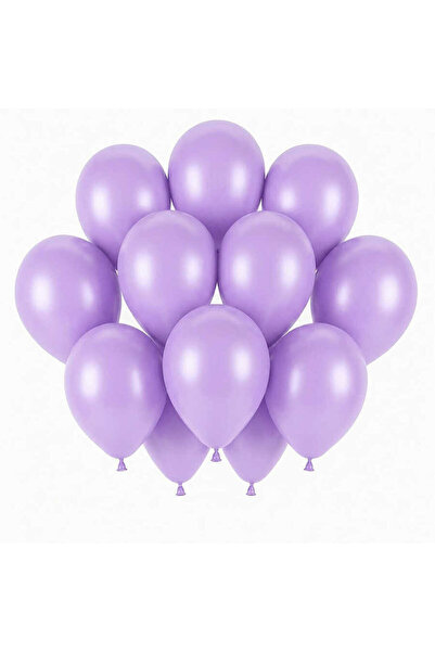BeySüS Lilac Color Latex Pastel Balloons (30 cm) - 12 Pieces