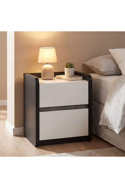 Danube Home Diamond 2-Drawer Nightstand | Multifunctional Bedside Table | Mod...