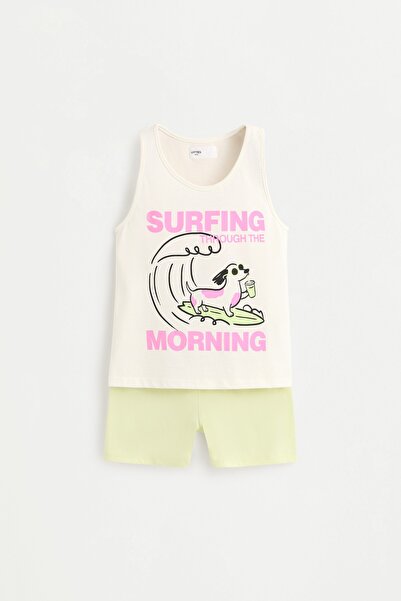 LEFTIES Baskılı askılı pijama